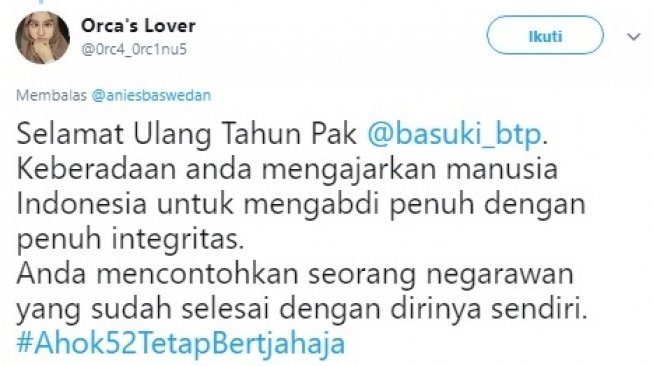 Warganet rayakan Ulang Tahun Ahok. [Twitter]