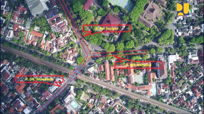 Aerial views bakal pembangunan FO Manahan [Biro Komunikasi Publik Kementerian PUPR].