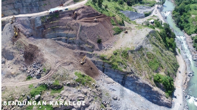 Bendungan Karalloe [Biro Komunikasi Publik Kementerian PUPR].