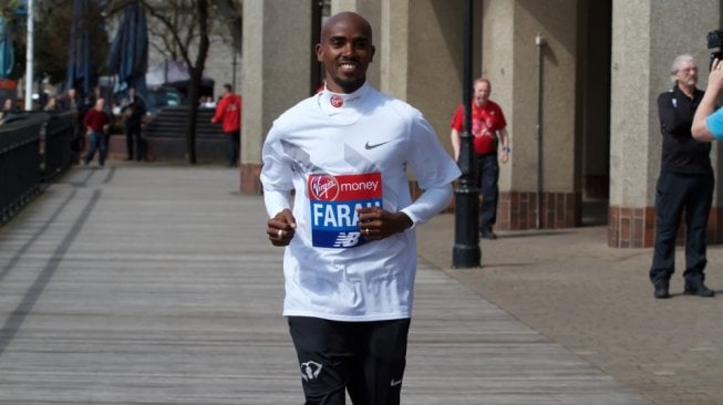 Juara Olimpiade London 2014 yang doyan susu cokelat, Mo Farah [Shutterstock].