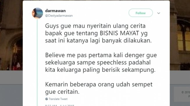 Viral di Twitter, Kisah 'Bisnis Mayat' Ini Bikin Merinding