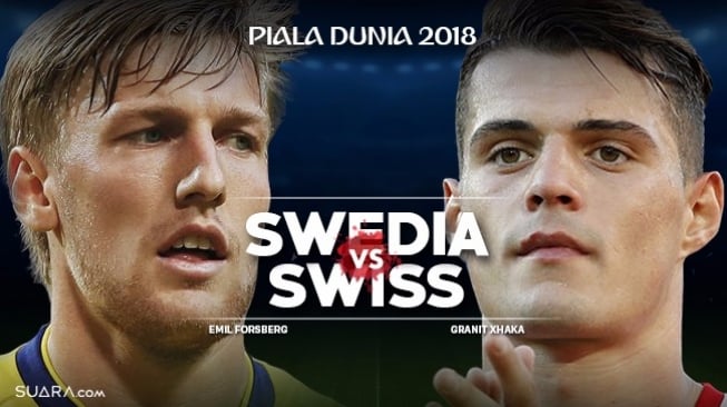 Prediksi Swedia vs Swiss di Babak 16 Besar Piala Dunia 2018