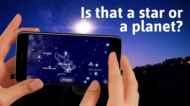 Aplikasi peta langit, Star Walk 2 Free. [Google Play Store]