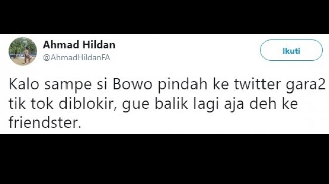 Cuitan warganet soal nasib Bowo Alpenliebe. [Twitter]