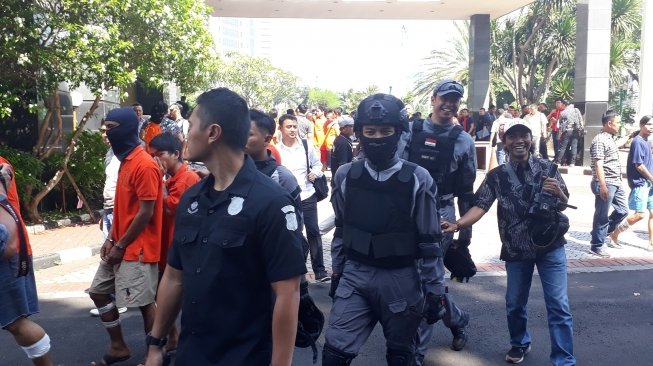 Pelumpuhan aksi jambret dan begal oleh Polda Metro Jaya, Jakarta, Jumat (6/7/2018). [Suara.com/Agung Sandy]