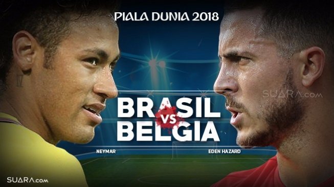 Prediksi Brasil vs Belgia di Perempat Final Piala Dunia 2018