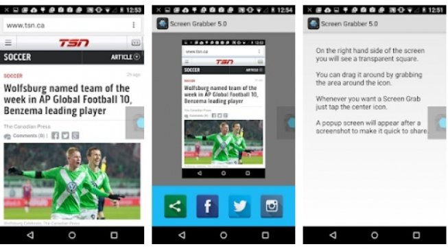 Aplikasi screenshot, Screenshot - Screen Grabber. [Google Play Store] 