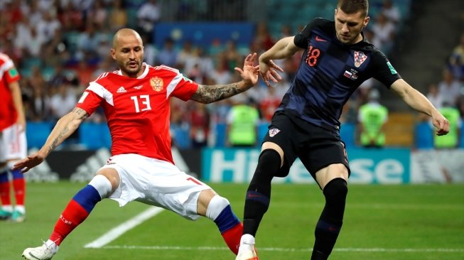 Rusia dan Kroasia Sama Kuat 1-1 di Babak Pertama