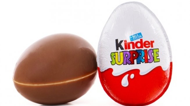 Kudapan anak-anak, telur Kinder. [Shutterstock]