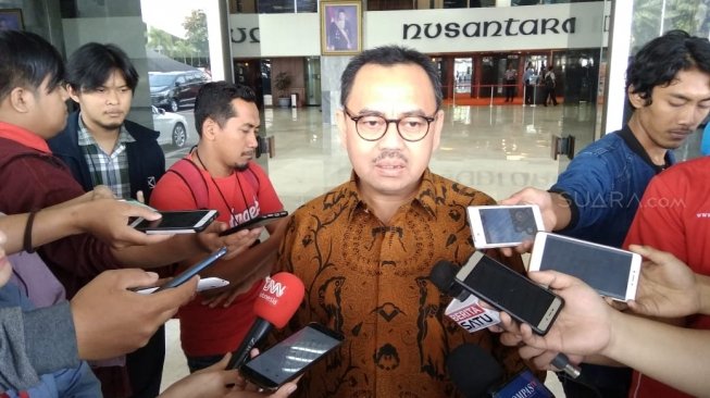 Sudirman Said ditunjuk jadi Komisaris Utama PT TransJakarta. (Suara.com/Ria Rizki)
