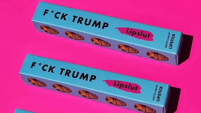 Seperti ini cara merek lipstik, Lipslut, mengkritik Pemerintahan Trump. (Foto: Lipslut)