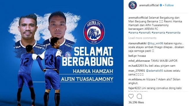 Dilepas Sriwijaya, Dua Pemain Ini Berlabuh ke Arema