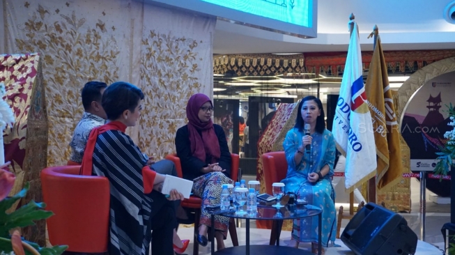 Talk Show Pesona Rendang Nusantara di Neo Soho Mall, Jakarta, Sabtu (14/7/2018). (Suara.com/Firsta Nodia)