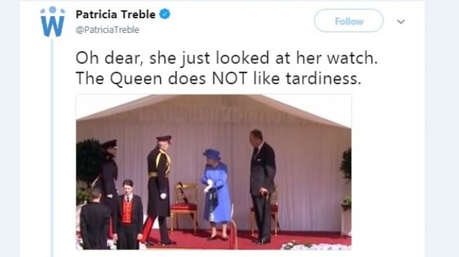 Pertemuan Ratu Elizabeth II dan Donald Trump. [Twitter]