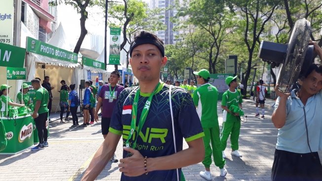 Ajang Milo Jakarta International 10K, Minggu (15/7/2018). [Suara.com/Risna Halidi]