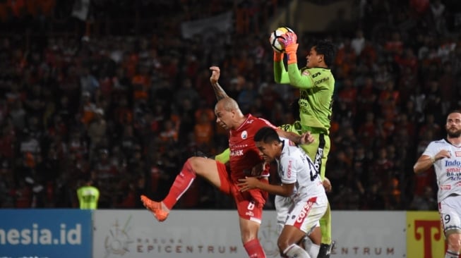 Laga Persija Jakarta vs Bali United di Stadion Sultan Agung, Kabupaten Bantul, Daerah Istimewa Yogyakarta, Selasa (17/7/2018) malam. (Media Persija)   