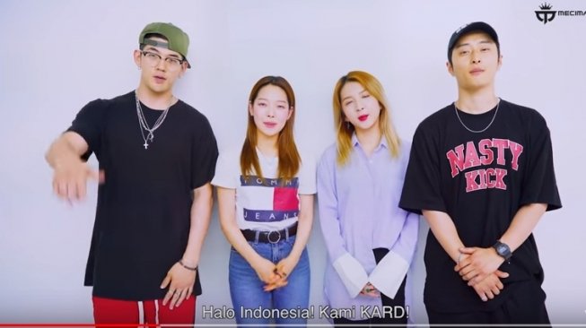 Member KARD sapa fans Indonesia [YouTube/Mecima Pro]