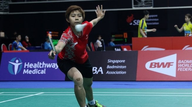 Pebulutangkis tunggal putri Indonesia, Yulia Yosephin Susanto, melaju ke perempat final Singapore Open 2018, Kamis (19/7). [Humas PBSI]