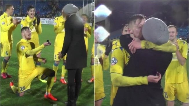 Ungkapan cinta romantis pemain bola FC Rostov. [FC Rostov]