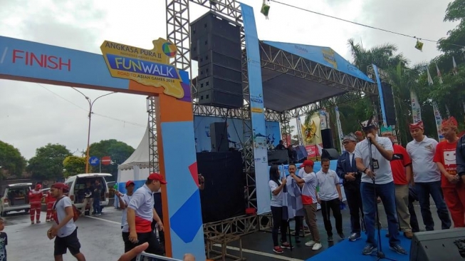 Torch Relay (pawai obor) Asian Games di Banyuwangi, Minggu (22/7/2018). (Dok: Kemenpar)