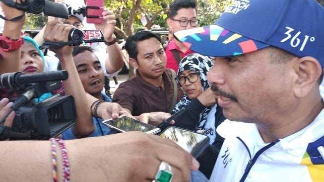 Api Asian Games 2018 tiba di Bali, disambut Menteri Pariwisata, Arief Yahya. (Dok: Kemenpar)