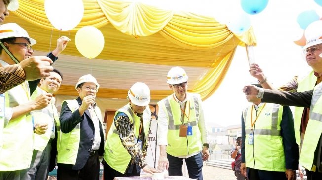 Ground Breaking Rusun UIN, di Jalan Kertamukti, Ciputat, Tangerang, Selasa (24/7/2018). (Dok: KemenPUPR)