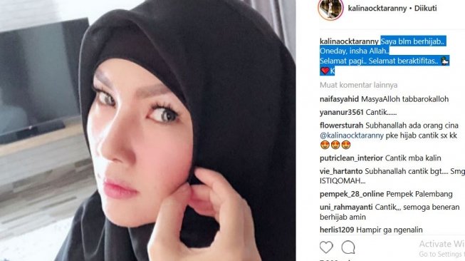 Kalina Oktarani Belajar Berhijab, Netizen Doakan Istikamah