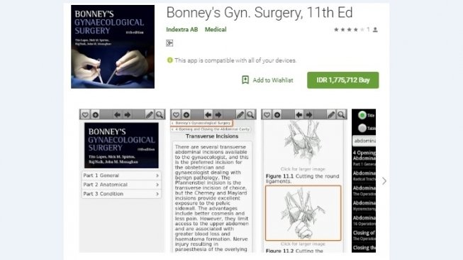 Aplikasi Bonney's Gyn. Surgery. [Google Play Store]