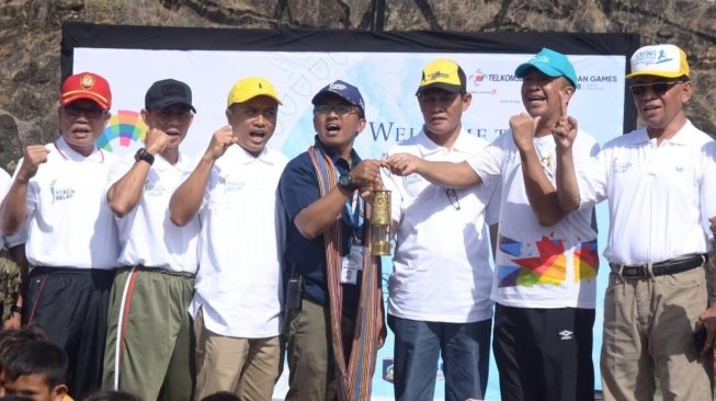 Api Asian Games 2018 mendarat di Bandara Internasional Lombok (BIL), pukul 07.20 Wita, Rabu (25/7/2018). (Dok: Kemenpar)