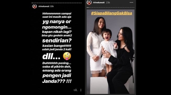 Ririn Ekawati menjawab tudingan haters yang menganggapnya tak bisa membesarkan anak tanpa suami. 