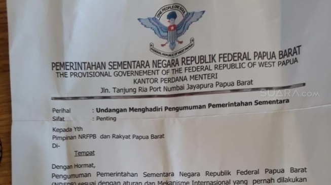 Ada Surat Pengumuman Negara Federal Papua Barat, Ini Kata Polri