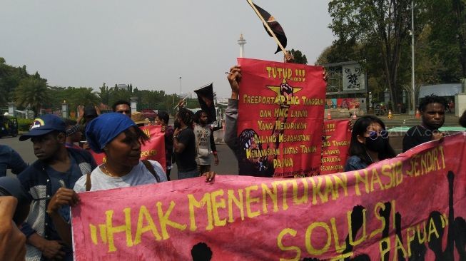 Puluhan Mahasiswa Demo di Jakarta, Minta Papua Barat Merdeka