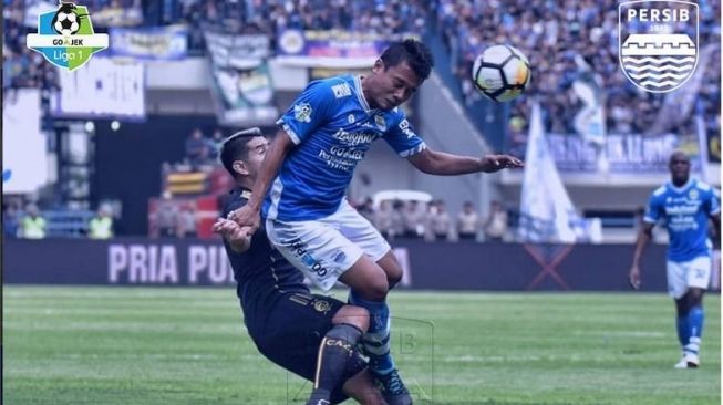 Pertandingan Persib melawan Sriwijaya FC yang dimenangkan Persib 2-0. (Instagram Persib)