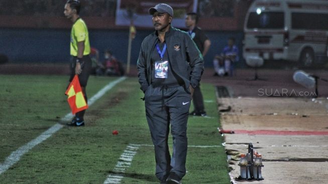 Suasana pertandingan penyisihan Grup A Piala AFF U-16 antara Timnas Indonesia vs Timor Leste di Stadion Gelora Delta Sidoarjo, Sabtu (4/8/2018) malam, yang akhirnya dimenangkan Timnas U-16 dengan skor 3-0. [Suara.com/Dimas Angga P]