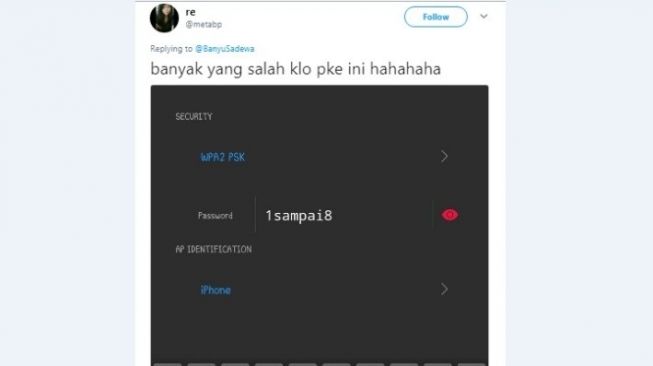 Password wifi unik. [Twitter]
