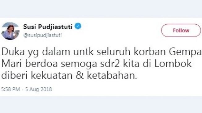 Cuitan gempa Lombok.  [Twitter]