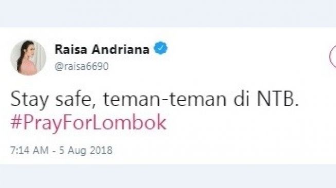 Cuitan gempa Lombok. [Twitter]