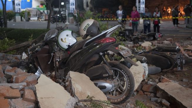 Dampak gempa Lombok di Bali. (Antara)