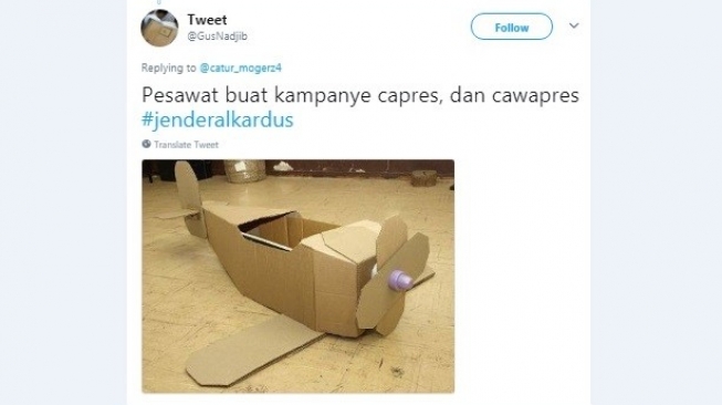 Meme Jendral Kardus. [Twitter]