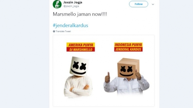 Meme Jendral Kardus. [Twitter]