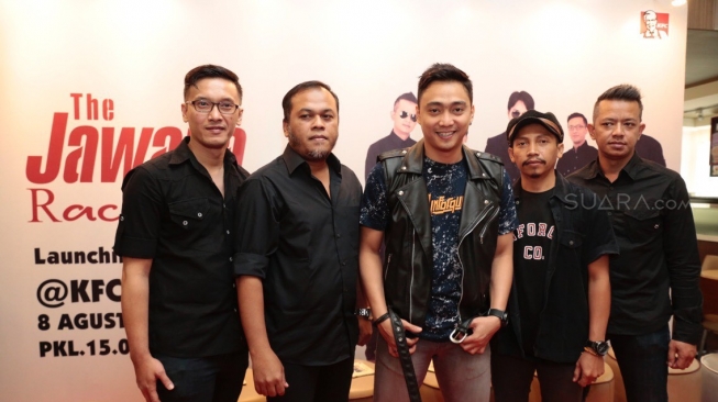 The Jawara meluncurkan album perdana di kawasan Kemang, Jakarta Selatan, 8 Agustus 2018. 