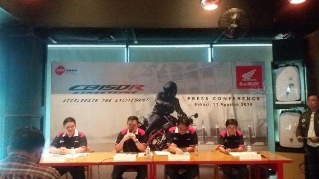 Suasana launching Honda CBR 250RR dan Honda CB 150 R di Bekasi [Suara.com/M. Yacub Ardiansyah].