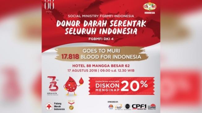 Hotel 88 Hadirkan Donor Darah Serentak di Seluruh Indonesia