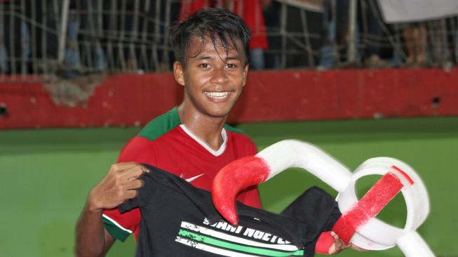 Bintang Timnas Indonesia U-16, Supriadi [Suara.com / Dimas ANGGA]