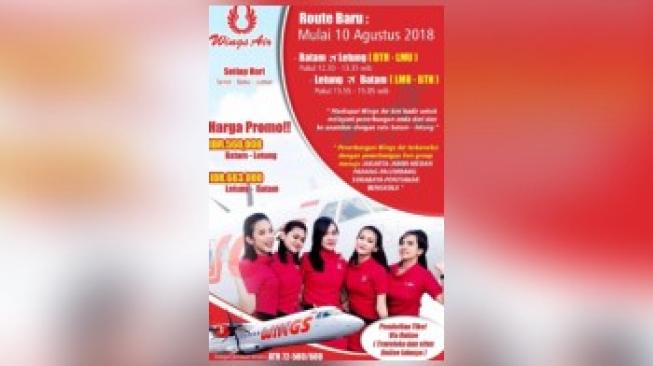 Yes, Kini Wings Air Layanani Penerbangan Reguler Batam - Letung