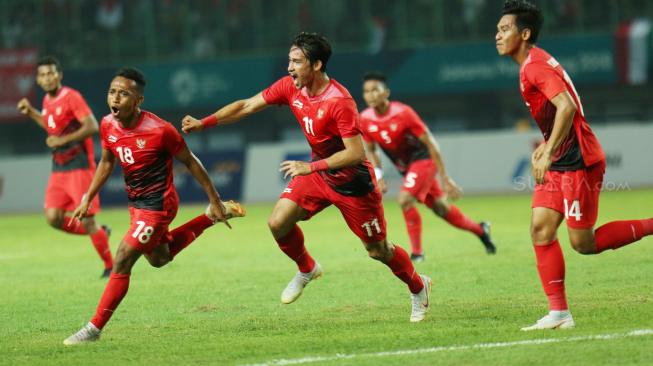 Dalam pertandingan tersebut Timnas Indonesia kalah 1-2 dari Palestina.[Suara.com/Oke Dwi Atmaja]