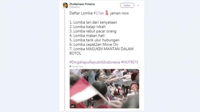 Ini Cuitan Kocak Warganet Ikut Ramaikan Tagar #17an