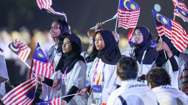 Asian Games 2018 berlangsung di dua kota, yakni Palembang dan Jakarta. Ajang multievent terbesar Asia ini akan berlangsung hingga 2 September 2018 mendatang.[Foto/INASGOC]
