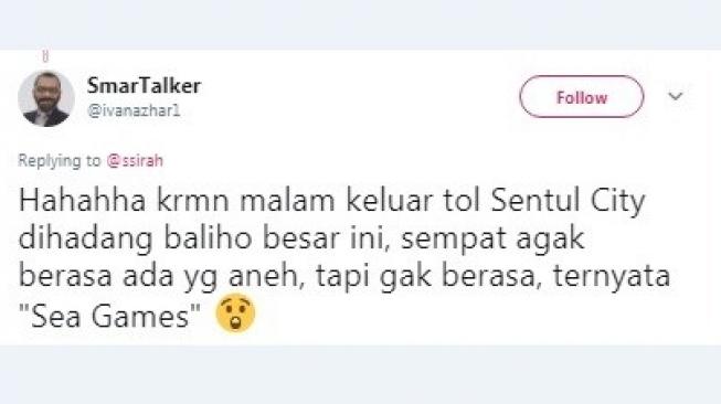 Salah tulis baliho Asian Games 2018. [Twitter]