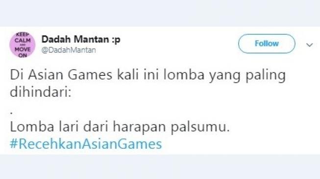 Recehkan #AsianGames2018. [Twitter]